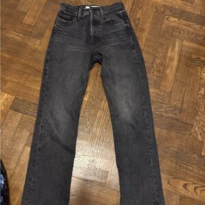 COPY - MOTHER black washed jeans size 25 straight leg